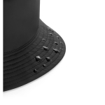 Water-repellent recycled rPET polyester Panama hat black colour fifth view