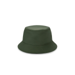Water-repellent recycled rPET polyester Panama hat dark green colour first view