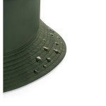 Water-repellent recycled rPET polyester Panama hat dark green colour fifth view