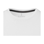Men’s short sleeve cotton T-shirt, 160 g/m2, Elevate Life white colour close-up view 1