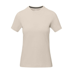 Women’s short sleeve cotton T-shirt, 160 g/m2, Elevate Life sand colour