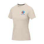 Women’s short sleeve cotton T-shirt, 160 g/m2, Elevate Life sand colour