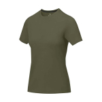 Women’s short sleeve cotton T-shirt, 160 g/m2, Elevate Life olive green colour