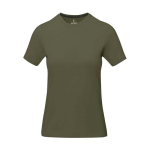 Women’s short sleeve cotton T-shirt, 160 g/m2, Elevate Life olive green colour