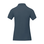 Women’s short sleeve piqué polo shirt, 200 g/m2, Elevate Life cyan blue colour