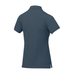 Women’s short sleeve piqué polo shirt, 200 g/m2, Elevate Life cyan blue colour