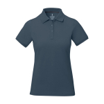 Women’s short sleeve piqué polo shirt, 200 g/m2, Elevate Life cyan blue colour