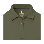 Women’s short sleeve piqué polo shirt, 200 g/m2, Elevate Life olive green colour