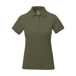 Women’s short sleeve piqué polo shirt, 200 g/m2, Elevate Life olive green colour