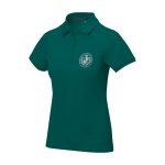 Women’s short sleeve piqué polo shirt, 200 g/m2, Elevate Life olive green colour