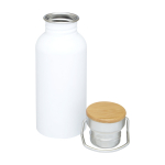 Single-wall stainless steel bottle, bamboo lid, 550ml second view