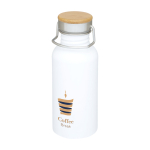 Single-wall stainless steel bottle, bamboo lid, 550ml pad printing view