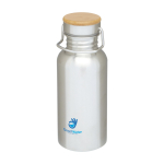Single-wall stainless steel bottle, bamboo lid, 550ml pad printing view