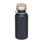 Single-wall stainless steel bottle, bamboo lid, 550ml