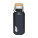 Single-wall stainless steel bottle, bamboo lid, 550ml pad printing view