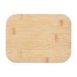 Glass lunch box, bamboo lid, silicone seal, 1L cyan blue colour