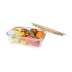 Glass lunch box, bamboo lid, silicone seal, 1L second view