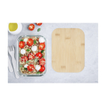 Glass lunch box, bamboo lid, silicone seal, 1L lifestyle image