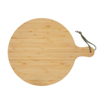 Bamboo chopping board, coloured strap handle dark green colour