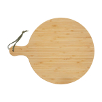 Bamboo chopping board, coloured strap handle dark green colour