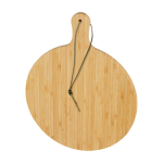 Bamboo chopping board, coloured strap handle dark green colour