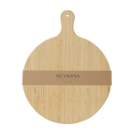Bamboo chopping board, coloured strap handle third front view