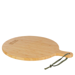 Bamboo chopping board, coloured strap handle main view