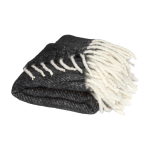 Extra-soft warm blanket, recycled polyester, 125 x 150 cm black colour