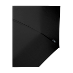 Manual RPET umbrella, 21”, polyester pongee, wooden handle, Ø99cm black colour