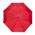 Manual RPET umbrella, 21”, polyester pongee, wooden handle, Ø99cm red colour