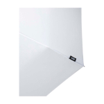 Manual RPET umbrella, 21”, polyester pongee, wooden handle, Ø99cm white colour