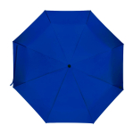 Manual RPET umbrella, 21”, polyester pongee, wooden handle, Ø99cm royal blue colour