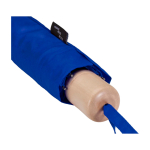 Manual RPET umbrella, 21”, polyester pongee, wooden handle, Ø99cm royal blue colour