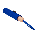 Manual RPET umbrella, 21”, polyester pongee, wooden handle, Ø99cm royal blue colour