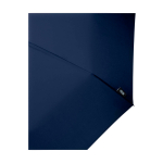 Manual RPET umbrella, 21”, polyester pongee, wooden handle, Ø99cm navy-blue colour