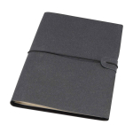 Refillable notebook, recycled plastic cover, two A5 inserts grey colour