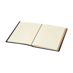 Refillable notebook, recycled plastic cover, two A5 inserts grey colour