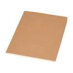 Kraft paper notebook, visible stitched spine, A5, ruled pages natural colour