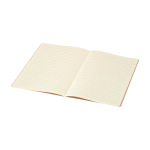 Kraft paper notebook, visible stitched spine, A5, ruled pages natural colour