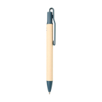 Sugarcane paper pen, colourful clip, blue ink navy-blue colour