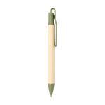 Sugarcane paper pen, colourful clip, blue ink pastel green colour