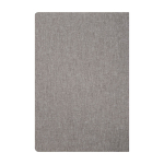 Eco portfolio, walnut wood closure, A5, ruled pages grey colour