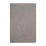 Eco portfolio, walnut wood closure, A5, ruled pages grey colour