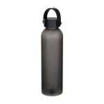 Recycled plastic bottle, silicone carry handle, 630ml black colour
