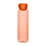 Recycled plastic bottle, silicone carry handle, 630ml orange colour