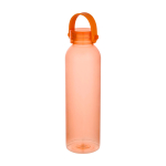 Recycled plastic bottle, silicone carry handle, 630ml orange colour