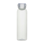 Recycled plastic bottle, silicone carry handle, 630ml transparent colour