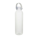 Recycled plastic bottle, silicone carry handle, 630ml transparent colour