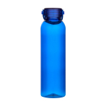 Recycled plastic bottle, silicone carry handle, 630ml royal blue colour