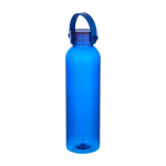Recycled plastic bottle, silicone carry handle, 630ml royal blue colour